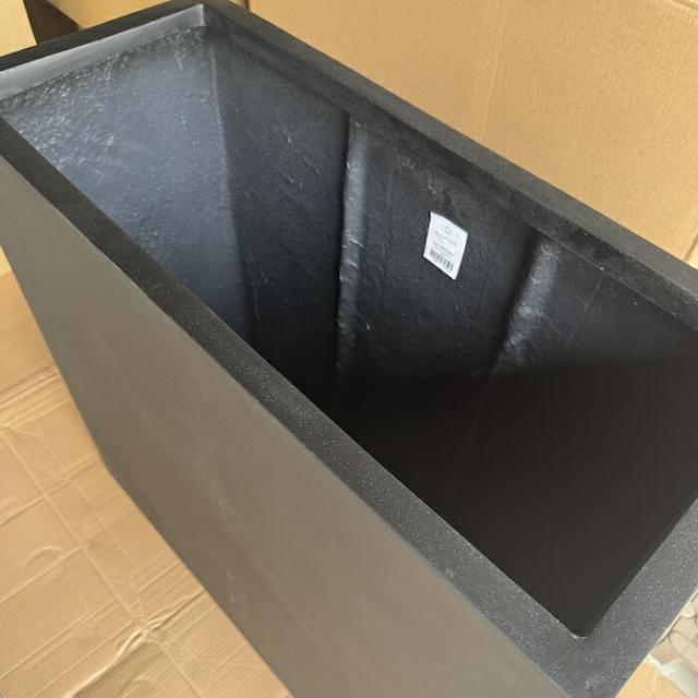 植木鉢 おしゃれ 大型 四角 マグナス パーティション L 幅80cm 高さ78cm FPR製 寒冷地対応 グレー ブラック スクエア 北欧 鉢カバー 屋外 室内 兼用 観葉植物用 サボテン 特大 ガーデニング ベランダ 玄関 インテリア プランター 深型_7
