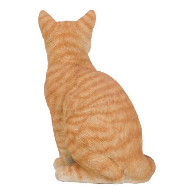 猫 置物 リアルでかわいい おしゃれ 大きい 巻き座り茶トラ猫 大 ネコ 高さ30.5cm woobia ウービア ガーデン インテリア オブジェ 可愛い プレゼント 北欧 玄関 雑貨 動物 モダン 面白い 庭 ギフト 屋外 家 玄関先 ガーデンオーナメント_1