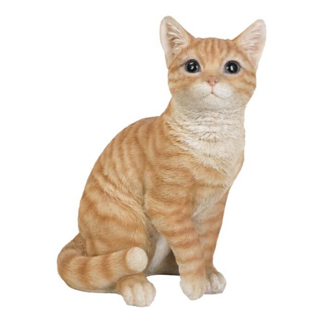 猫 置物 リアルでかわいい おしゃれ 大きい 巻き座り茶トラ猫 大 ネコ 高さ30.5cm woobia ウービア ガーデン インテリア オブジェ 可愛い プレゼント 北欧 玄関 雑貨 動物 モダン 面白い 庭 ギフト 屋外 家 玄関先 ガーデンオーナメント_2