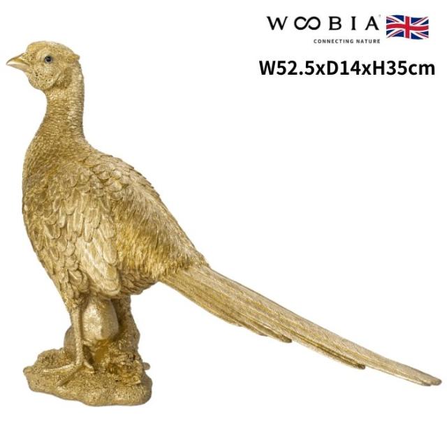 置物 鳥 かわいい 横幅52.5cm オブジェ 北欧 動物 キジ ゴールド 雉 