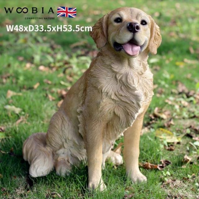 置物 お座りゴールデン・レトリバー 犬 イヌ 特大 高さ53.5cm woobia ウービア 大きい かわいい おしゃれ ガーデン インテリア オブジェ 巨大 可愛い プレゼント 北欧 玄関 雑貨 動物 モダン 面白い 庭 ギフト 屋外 家 リアル 玄関先 ガーデンオーナメント 面白い