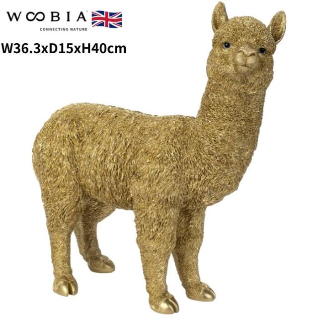 置物 アルパカ ゴールド 大 金色 縁起物 高さ40cm woobia ウービア 大きい かわいい おしゃれ ガーデン インテリア オブジェ 巨大 可愛い プレゼント 北欧 玄関 雑貨 動物 モダン 面白い 庭 ギフト 屋外 家 リアル 玄関先 ガーデンオーナメント