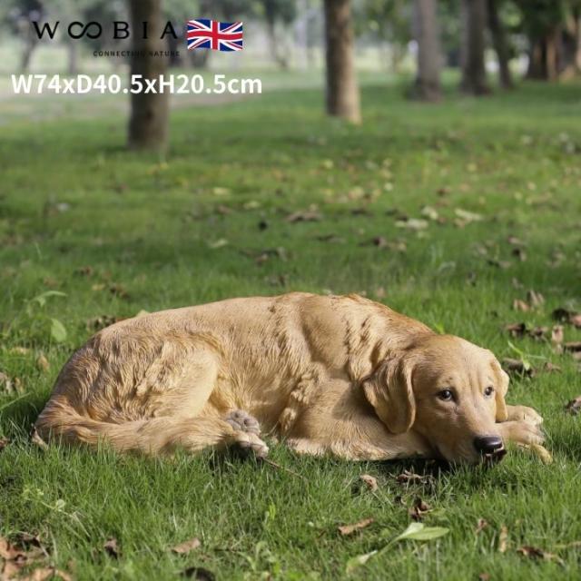 犬 置物 大きい うつぶせレトリバー 横幅74cm woobia ウービア かわいい おしゃれ ガーデン インテリア オブジェ 巨大 可愛い プレゼント 北欧 玄関 雑貨 動物 モダン 面白い 庭 ギフト 屋外 家 リアル 玄関先 ガーデンオーナメント