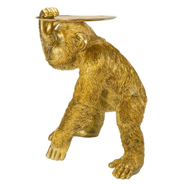 置物 ゴールドチンパンジーのトレー 高さ52cm 小物置き 縁起物 金色 woobia ウービア 大きい かわいい おしゃれ ガーデン インテリア オブジェ 巨大 可愛い プレゼント 北欧 玄関 雑貨 動物 モダン 面白い 庭 ギフト 屋外 家 リアル 玄関先 ガーデンオーナメント_4