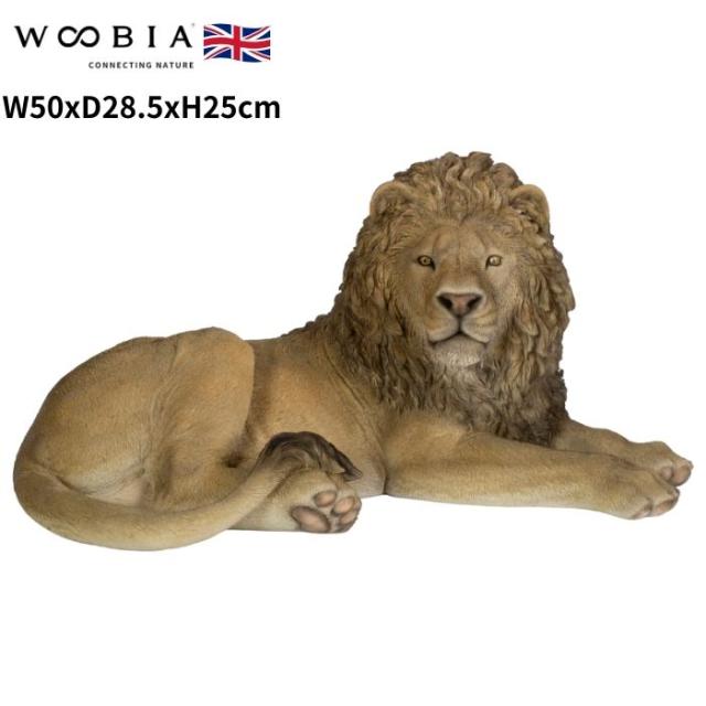 置物 横たわるライオン 横幅50cm woobia ウービア 大きい かわいい おしゃれ ガーデン インテリア オブジェ 巨大 可愛い プレゼント 北欧 玄関 雑貨 動物 モダン 面白い 庭 ギフト 屋外 家 リアル 玄関先 ガーデンオーナメント