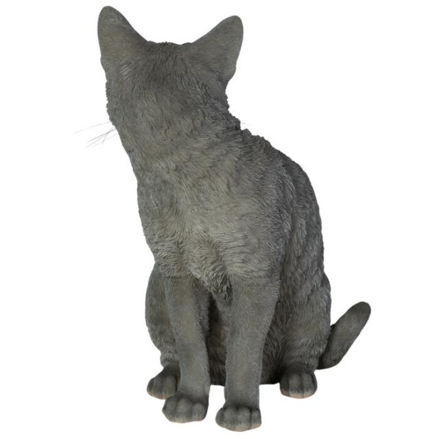 猫 置物 リアルでかわいい おしゃれ 大きい 振り向くロシアンブルー ネコ 高さ30cm woobia ウービア ガーデン インテリア オブジェ 巨大 可愛い プレゼント 北欧 玄関 雑貨 動物 モダン 面白い 庭 ギフト 屋外 家 玄関先 ガーデンオーナメント_6