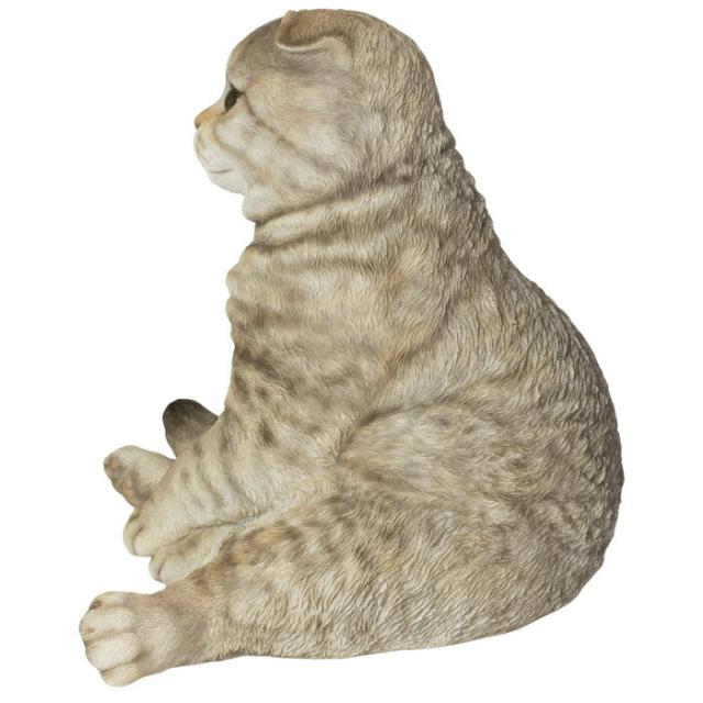 猫 置物 リアルでかわいい おしゃれ 大きい スコ座り スコティッシュフォールドたれ耳 ネコ 高さ26cm woobia ウービア ガーデン インテリア オブジェ 巨大 可愛い プレゼント 北欧 玄関 雑貨 動物 モダン 面白い 庭 ギフト 屋外 家 玄関先 ガーデンオーナメント_5