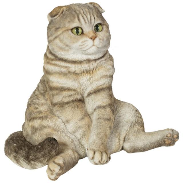 猫 置物 リアルでかわいい おしゃれ 大きい スコ座り スコティッシュフォールドたれ耳 ネコ 高さ26cm woobia ウービア ガーデン インテリア オブジェ 巨大 可愛い プレゼント 北欧 玄関 雑貨 動物 モダン 面白い 庭 ギフト 屋外 家 玄関先 ガーデンオーナメント_8