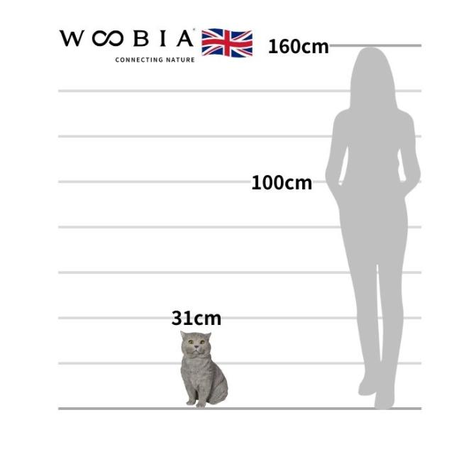 猫 置物 リアルでかわいい おしゃれ 大きい お座りブリティッシュ ショートヘアー 猫 ネコ 高さ31cm woobia ウービア ガーデン インテリア オブジェ 巨大 可愛い プレゼント 北欧 玄関 雑貨 動物 モダン 面白い 庭 ギフト 屋外 家 玄関先 ガーデンオーナメント_1