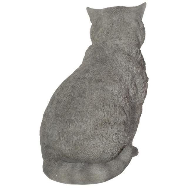 猫 置物 リアルでかわいい おしゃれ 大きい お座りブリティッシュ ショートヘアー 猫 ネコ 高さ31cm woobia ウービア ガーデン インテリア オブジェ 巨大 可愛い プレゼント 北欧 玄関 雑貨 動物 モダン 面白い 庭 ギフト 屋外 家 玄関先 ガーデンオーナメント_5