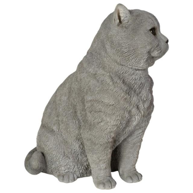 猫 置物 リアルでかわいい おしゃれ 大きい お座りブリティッシュ ショートヘアー 猫 ネコ 高さ31cm woobia ウービア ガーデン インテリア オブジェ 巨大 可愛い プレゼント 北欧 玄関 雑貨 動物 モダン 面白い 庭 ギフト 屋外 家 玄関先 ガーデンオーナメント_6