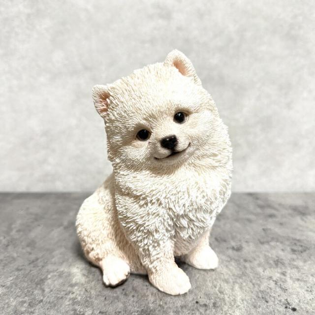 犬 置物 おしゃれ 首を傾げるポメラニアン かわいい 動物 小さい