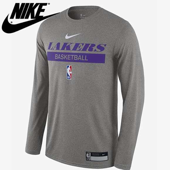 NIKE ナイキ ロングTシャツ ロンT 長袖 メンズ ロサンゼルス レイカーズ ドライフィット NBA プラクティス 長袖 Tシャツ  DR6523-063 新作｜au PAY マーケット