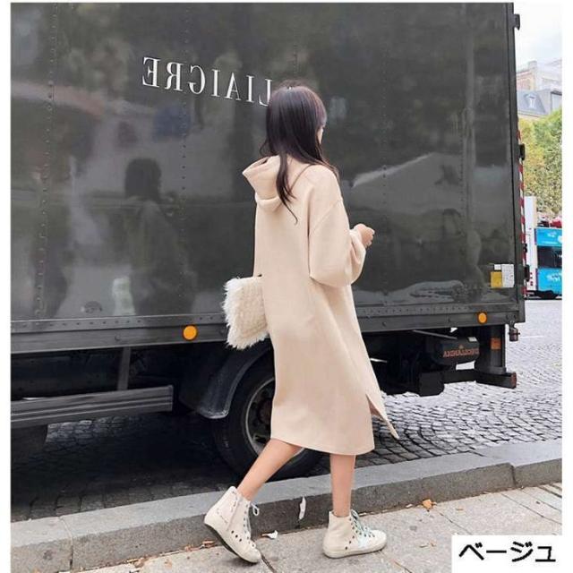 ワンピース 冬 春 長袖 パーカー ゆったり ワンピース 裏ボア レディース ロング 大きいサイズ 洗える ニット 着痩せ フード付き 伸縮性 の通販はau Pay マーケット 防犯カメラハウス