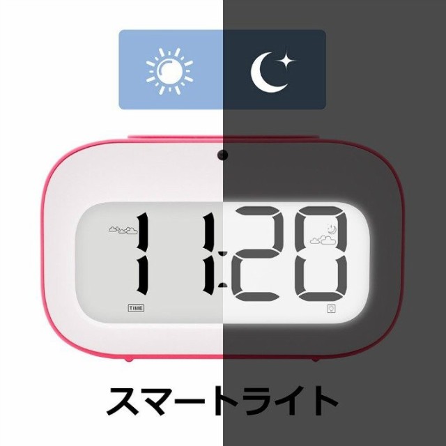 目覚まし時計 かわいい絵文字卓上時計 温度 スヌーズ機能付き ベッドルーム オフィスデスクキューブの置き時計 電池式 黄 ピンク 青 Aの通販はau Pay マーケット 防犯カメラハウス