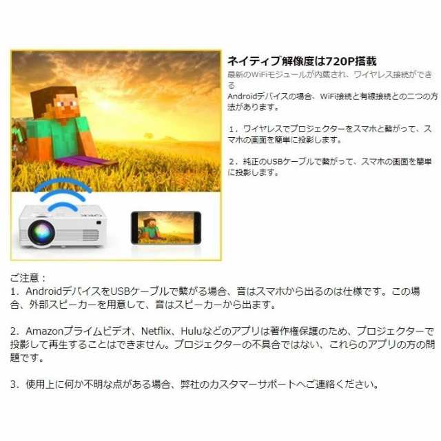 Wifiプロジェクター 4000lm 100 スクリーンが付属 スマホと直接に接続 ゲーム機など接続可 1080pフルhd対応の通販はau Pay マーケット 防犯カメラハウス