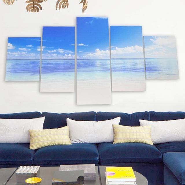 インテリアアートパネル 絵画 壁掛け装飾 海 ビーチ 浜辺 青空 空 リゾート オシャレ 雑貨 総長150 総高80cm 5枚set 93の通販はau Pay マーケット World Net