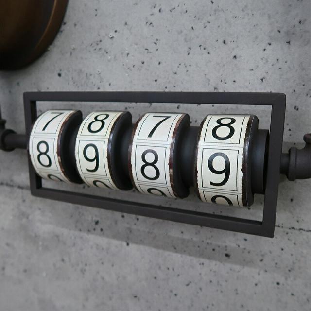 ウォールクロック 壁掛け時計 水道管 アンティーク インダストリアル