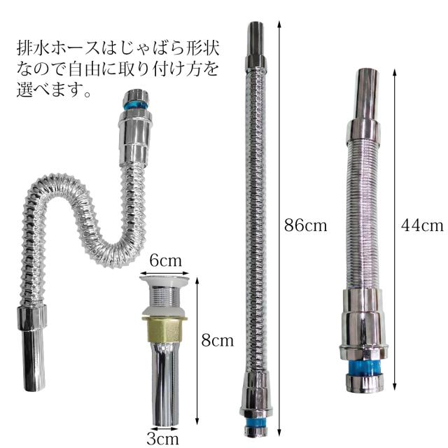 洗面ボウル おしゃれ デザインシンク 洗面台 600×350mm 置き型 トイレ 水周り ナチュラル DIY 家具 インテリア 手洗いボウル 手洗い鉢 陶器 豪華 排水ホース付き 長方形 大理石調 黒 ブラック WB-11BD_7