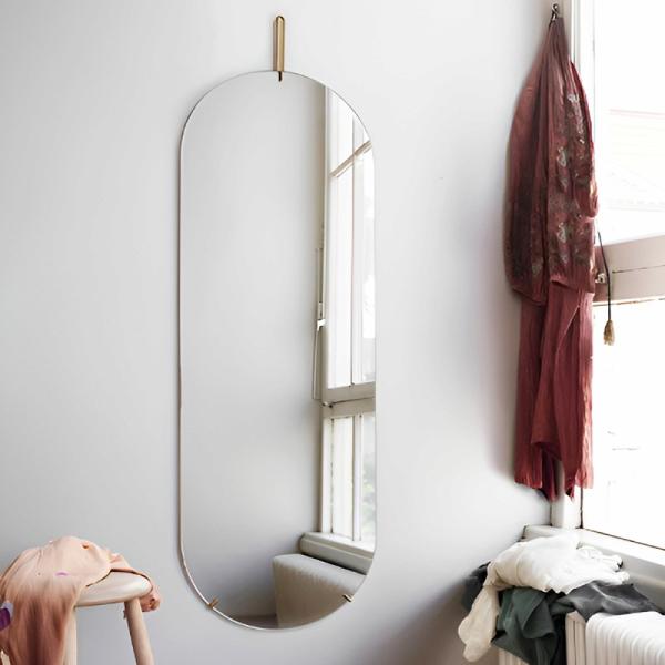 姿見 壁掛け 鏡 ウォールミラー 全身鏡 北欧 壁掛けミラー TALL MIRROR 洗面台 シンプル インテリア フレームレス 玄関 135cm×45cm SM-19GO_7