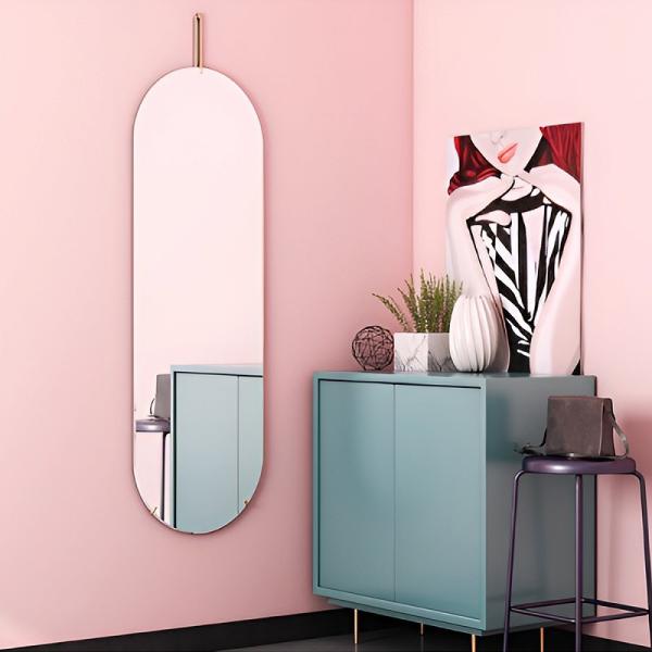 姿見 壁掛け 鏡 ウォールミラー 全身鏡 北欧 壁掛けミラー TALL MIRROR 洗面台 シンプル インテリア フレームレス 玄関 135cm×45cm SM-19GO_8