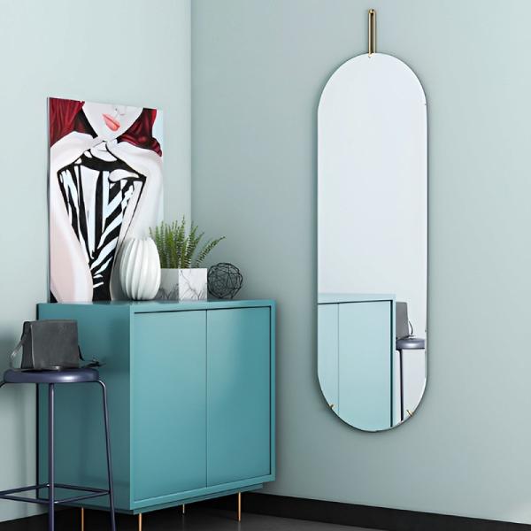 姿見 壁掛け 鏡 ウォールミラー 全身鏡 北欧 壁掛けミラー TALL MIRROR 洗面台 シンプル インテリア フレームレス 玄関 135cm×45cm SM-19GO_9