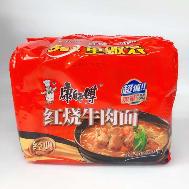 好食光　牛肉シチュー風味　5食入り　即席麺　マーケット　中国の即席麺王　PAY　インスタントヌードル　の通販はau　au　au　PAY　マーケット店　PAY　マーケット－通販サイト　康師傅紅焼牛肉面　即席ラーメン