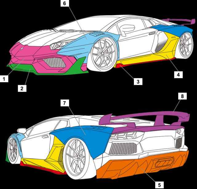 Ms】ランボルギーニ アヴェンタドール (2011y-2018y) AIMGAIN GT type2