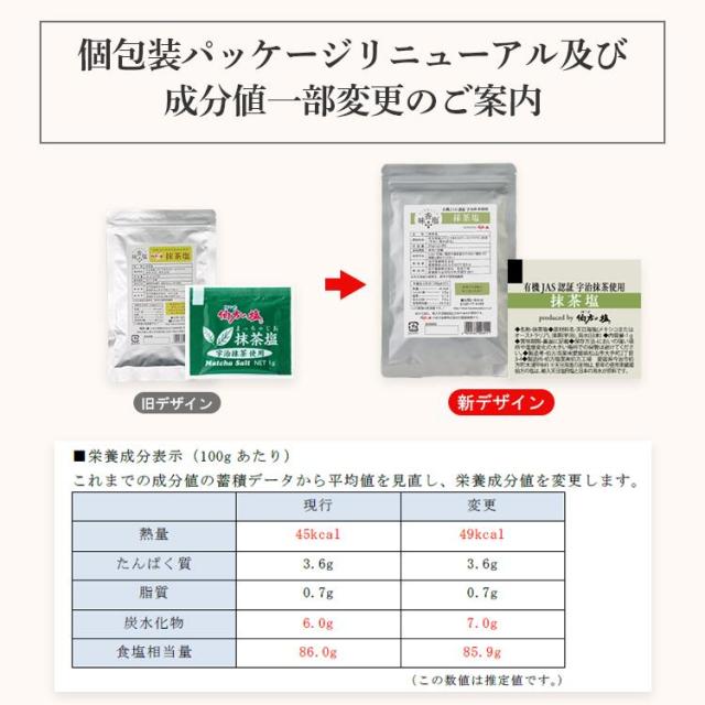 伯方の塩　抹茶塩　1g×2000袋 宅配便 送料無料 小袋 使いきり 調味料 塩 抹茶 アウトドア お弁当 イベント 和食 天ぷら 小分け テイクアウト こわけや_3