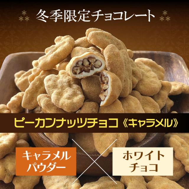 ＼至福／ピーカンナッツチョコ《キャラメル》500g×3（計1.5kg）〔チャック付〕 送料無料 チャック付 ピーカンナッツ キャラメル チョコレート ペカンナッツ こわけや