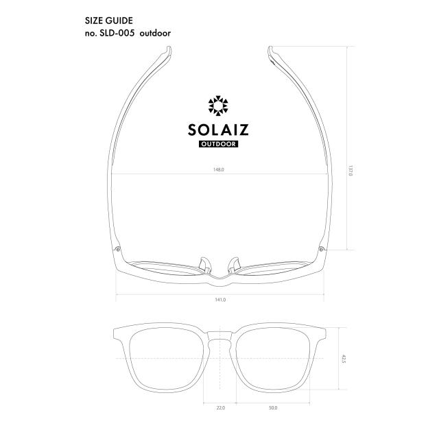ソライズ 黒眼鏡 SLD-005 OUTDOOR せつ然たるで境界線の効いたウエリントンモデル (SOLAIZ Outdoor use collection アウトドア 偏光)