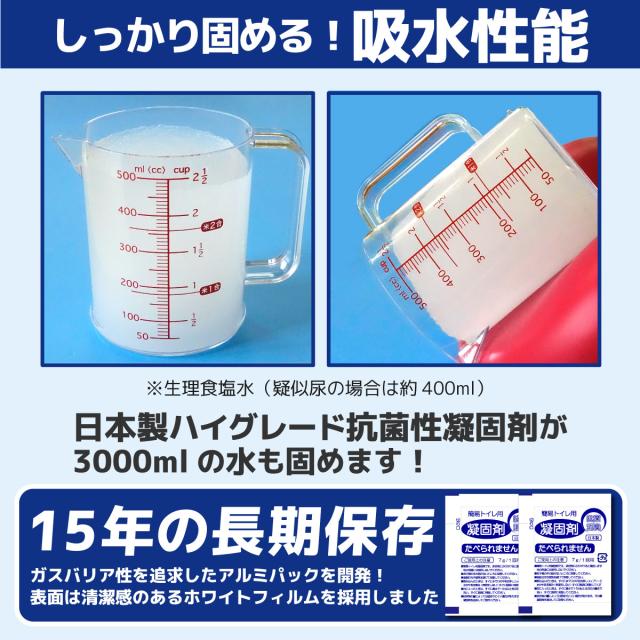 SAFETYTOILET BCP 200 簡易トイレ 200回分 非常用トイレ 携帯トイレ 日本製 抗菌凝固剤 15年保存 大型消臭袋 便座カバー 防災士 監修 災害用 防災グッズ BCP対策_2