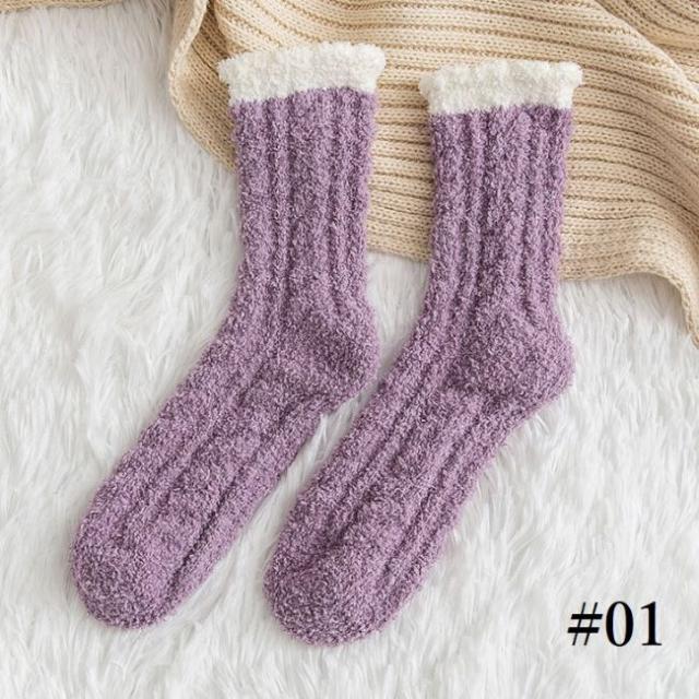 ルームソックス もこもこ 靴下 レディース 暖かい パステルカラー 配色 かわいい 冬 あったか 厚手 ふわの通販はau Pay マーケット Zuisei