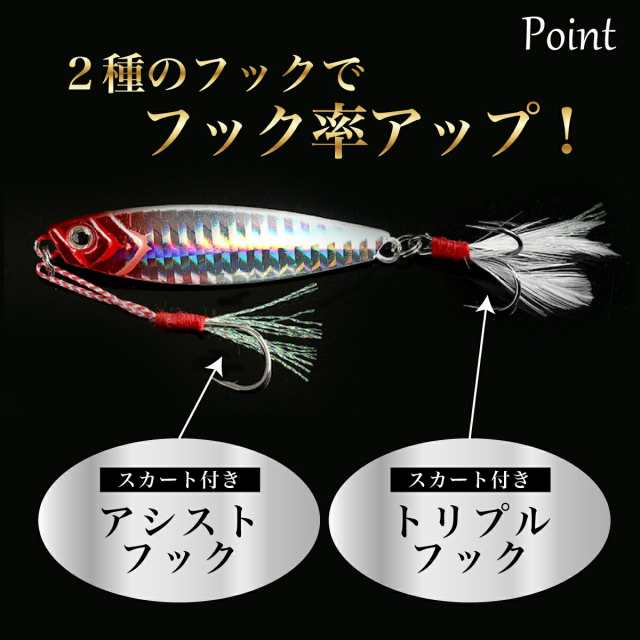 メタルジグ 5個セット ジグ 釣り ルアー 釣り具 フィッシング 夜光