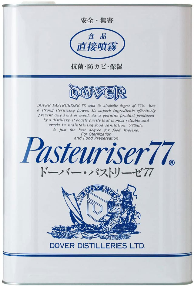 ドーバー パストリーゼ77 15kg(17.2L) 一斗缶　アルコール分77％