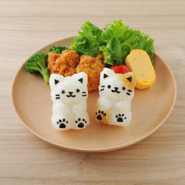 キャラ弁 こむすびニャン ご飯抜き型 キャラ弁グッズ おにぎり型 海苔 カッター 型抜き 猫のおにぎり型 猫 ねこ 遠足 ピクニック 秋冬 正の通販はau Pay マーケット Happyストアー