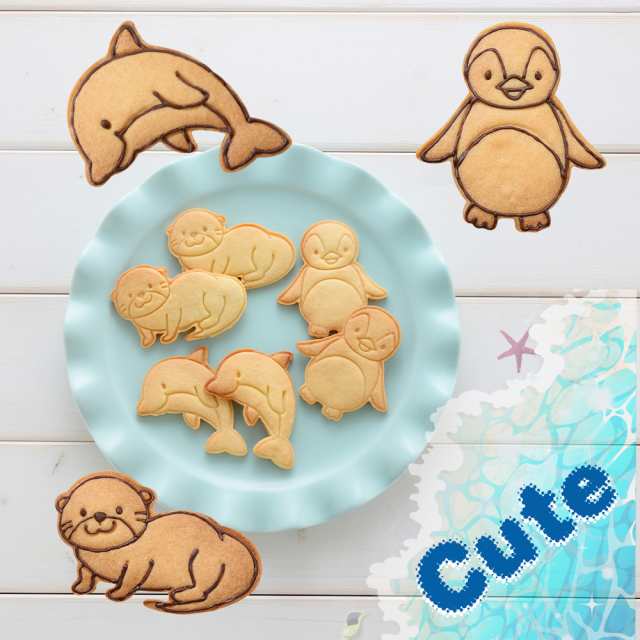 Cookie Set Aquarium クッキーセットアクアリウム 水族館クッキー型 カワウソ イルカ ペンギン クリスマス パーティー お誕生日会の通販はau Pay マーケット Happyストアー