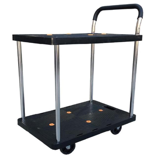 静かな樹脂台車2段 AK-150-2B 幅180×奥60×高さ40cm アルミスの通販は