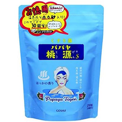 【SG】薬用入浴剤 24個セット パパヤ桃源S 210g（30回分） はっかの香り スタンディングパウチ 日本製