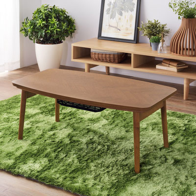 折脚収納テーブルこたつ フォールディングこたつ 座卓 こたつ 炬燵 本体 ブラウン テーブル W90×D50×H36cm 木目調 長方形 リビング ダイニング 【送料無料】