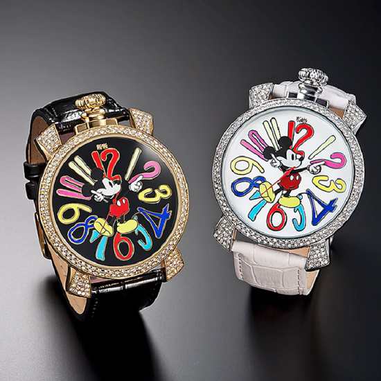 時計ディズニー85周年記念フェイスストラップ付きミッキー腕時計