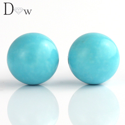 K18WG 天然ターコイズ（トルコ石）ピアス 【品質保証書付】の通販は 22,000円