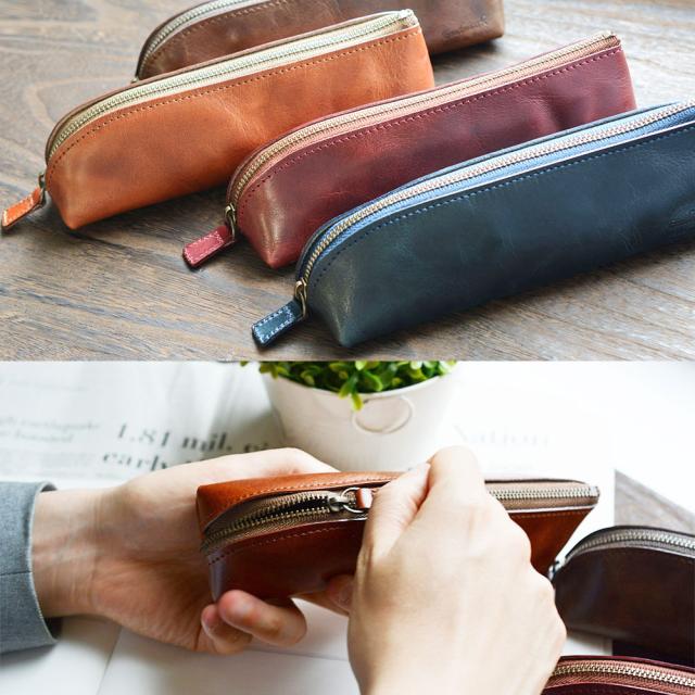 ペンケース おしゃれ 革 本革 ファスナー シンプル 大容量 筆箱 日本製の通販はau Pay マーケット ｅーｄｅｓｈｏ Au Pay マーケット店