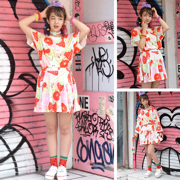 フルーツtシャツ コジコジ Tシャツ 半袖 夏 グッズ さくらももこ 原宿 原宿系 ファッション レディース サブカル 個性的 ゆめかわいい 派の通販はau Pay マーケット Acdc Rag Au Pay マーケット店