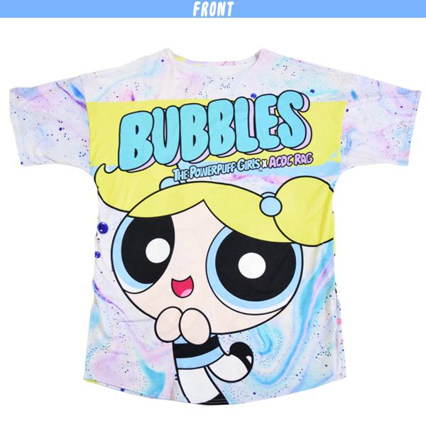 バブルス Tワンピ パワーパフガールズ グッズ パワパフ Tシャツ ワンピ ワンピース ロング 半袖 原宿系 ファッション レディース 大きいの通販はau Pay マーケット Acdc Rag Au Pay マーケット店