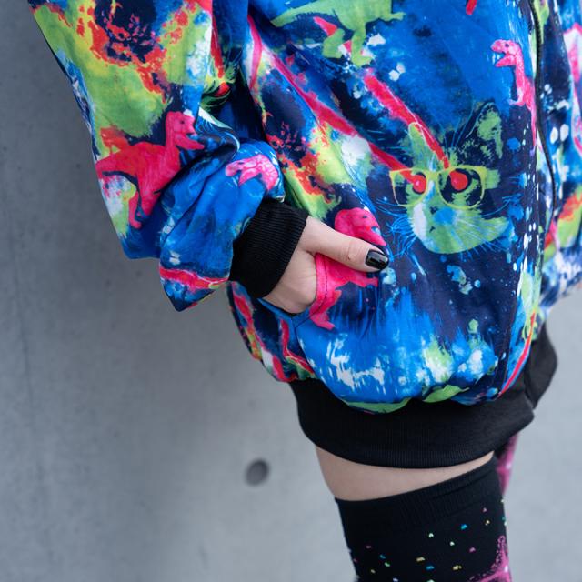 スペース C D Zip Bigパーカー 原宿 原宿系 ファッション 猫柄 宇宙柄 恐竜柄 パーカー 長袖 薄手 レディース メンズ ゆめかわいい 病みの通販はau Pay マーケット Acdc Rag Au Pay マーケット店