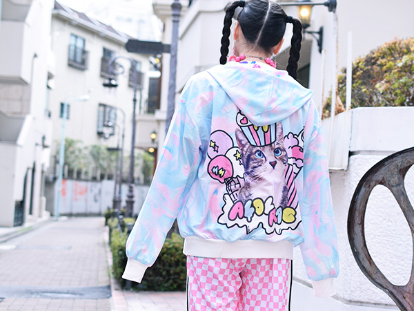 Iceアンジ Zip Bigパーカー 原宿系 ファッション レディース パーカー 猫柄 猫 ネコ ねこ ゆめかわいい ゆめかわ ファンシー 派手 かわいの通販はau Pay マーケット Acdc Rag Au Pay マーケット店