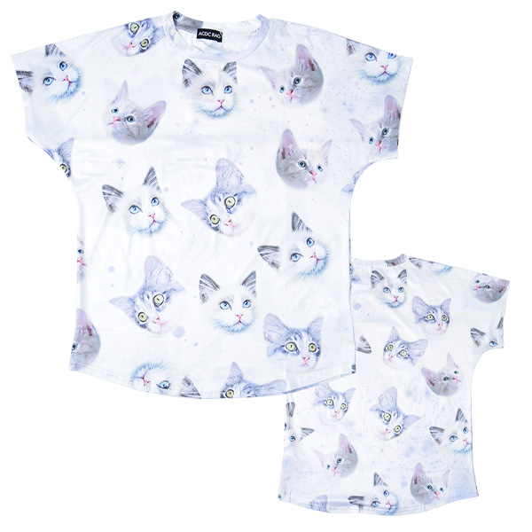 Cat Tシャツ 猫 宇宙 原宿系 Tシャツ 半袖 春夏 病みかわいい 派手カワ 総柄 かわいい ファッション メンズ レディース キッズ パンク ロの通販はau Pay マーケット Acdc Rag Au Pay マーケット店