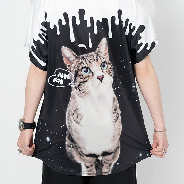 タレアンジ Tシャツ 猫 原宿 原宿系 Tシャツ 半袖 春夏 派手カワ 総柄 かわいい ファッション メンズ レディース キッズ パンク ロック Vの通販はau Pay マーケット Acdc Rag Au Pay マーケット店