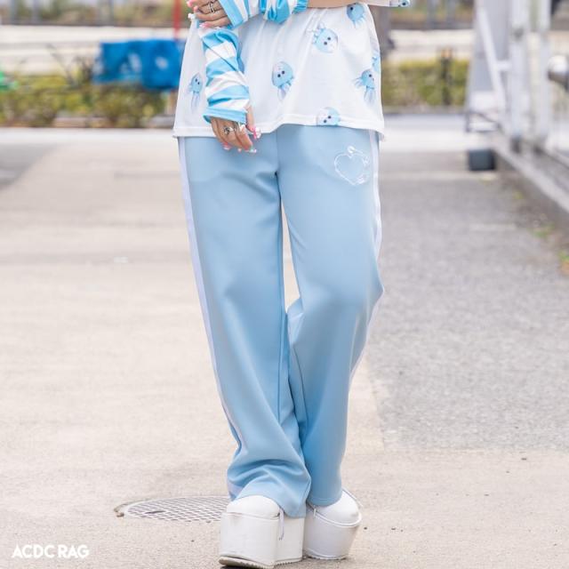 安心 ジャージパンツ パステルブルー トラックパンツ ジャージ 10分丈 原宿 韓国 原宿系 ファッション レディース メンズ かわいい 派手の通販はau Pay マーケット Acdc Rag Au Pay マーケット店